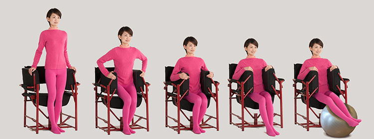 腰のぶら下がり健康椅子「腰健」-